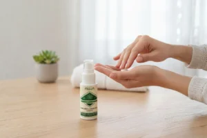 Creme para mãos de cânhamo Green Moon a ser aplicado nas mãos, hidratante natural à base de cânhamo industrial