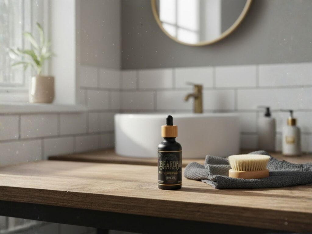 Óleo de barba como exemplo de cosméticos de CBD em rotina de cuidado pessoal