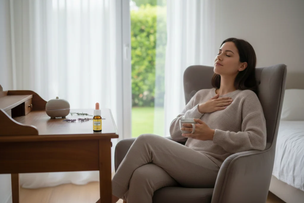 Óleo de CBD 10%: para que serve, como usar e para quem é indicado 2 Utilização do óleo de cbd 10% Doctor CBD integrada numa rotina diária de relaxamento